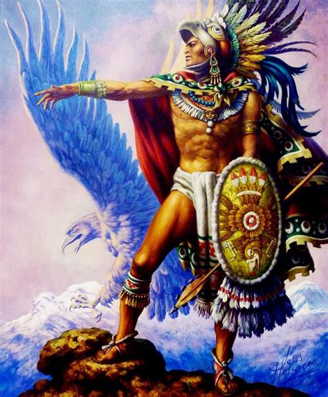 El rey azteca - Sin embargo, para los aztecas era Huitzilopochtli, protector de Tenochtitlán, el dios más importante. Durante un período el nombre Quetzalcóatl sirvió como título honorífico de altos sacerdotes. Incluso hay un legendario rey tolteca que el mito identificó con el nombre del dios: Cē Ācatl Tōpīltzin Quetzalcóatl.